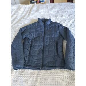 Forclaz Decathlon Quilted Puffer Jacket Blue Medium Mens Full Zip